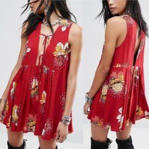 Free People Lovely Day Printed Tunic Dress Sleeveless